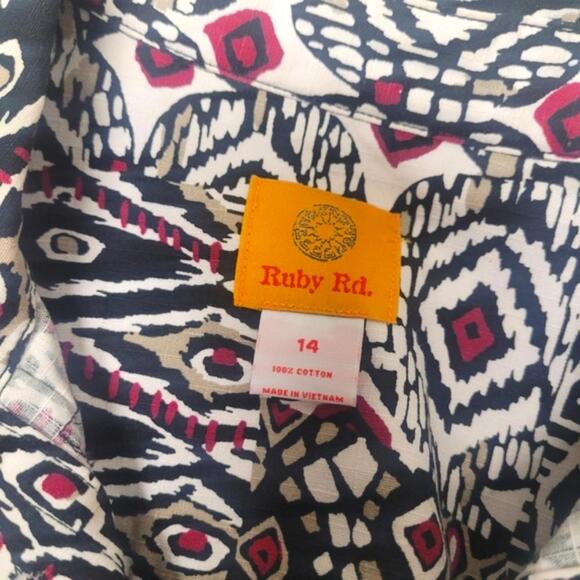 Ruby Rd. Cotton Button Down Boxy Jacket Size 14 - Picture 3 of 4